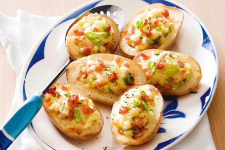 Baked Potato Skins With Masala Oats (Fusion)