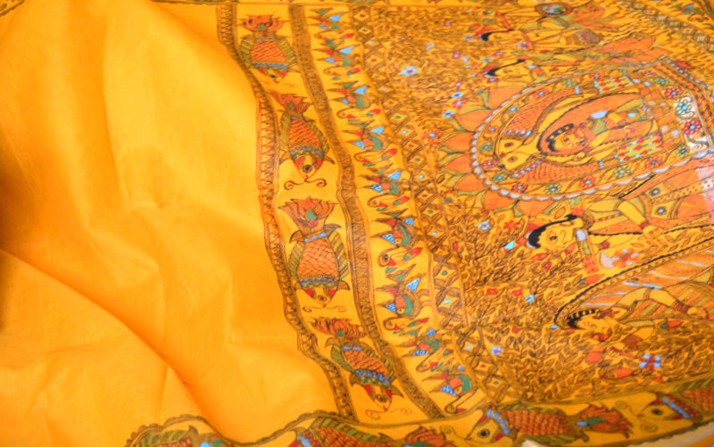 Madhubani Prints – transfer of inspirational Madhubani paintings onto sarees