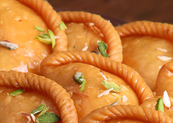 Making Sooji Dry Fruits Gujhiya for Durga Puja