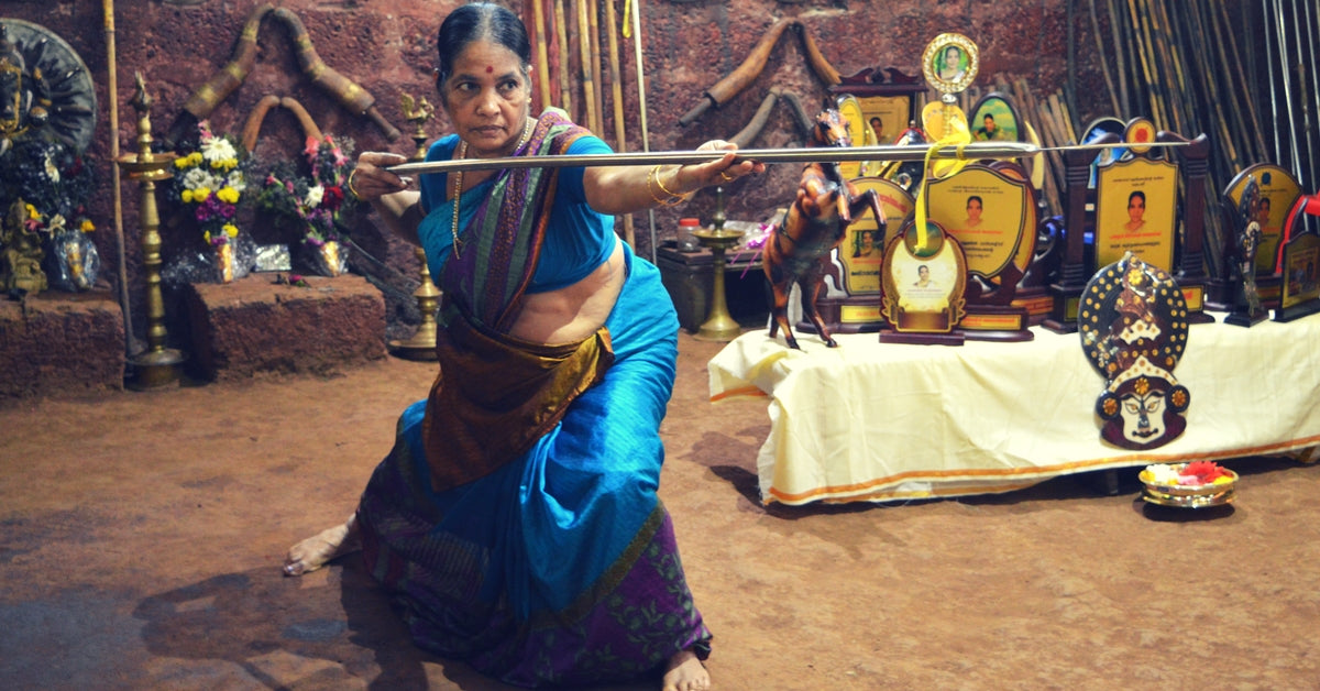 This Sari-Clad 77 year oldKalaripayattu teacher will amaze & inspire you at the same time
