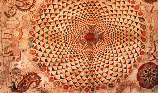 Beautiful thread magic on sarees from Kantha embroidery