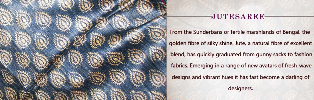 Elegant woman wearing a traditional eco-friendly Jute Saree