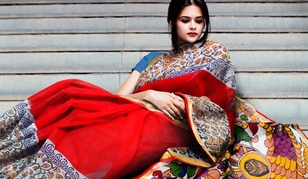 When saree becomes your canvas and nature becomes your Muse, you get the Breath Taking Hand Painted Kota Sarees Collection โ Discover Now..