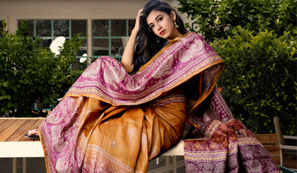 For The Crazy Wedding Season ā Try OurSupremelySubtle Tussar Silk Collection !!
