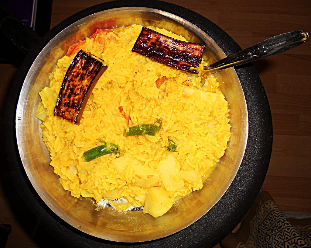 Begun Bhaja and Kichuri