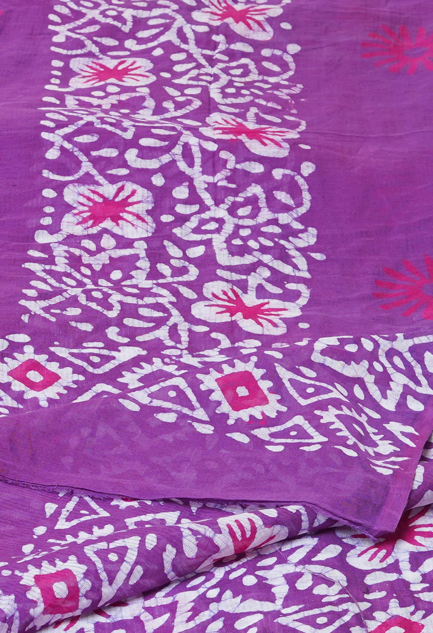 Violet Pure Batik Kota Cotton Dupatta – UDS5344