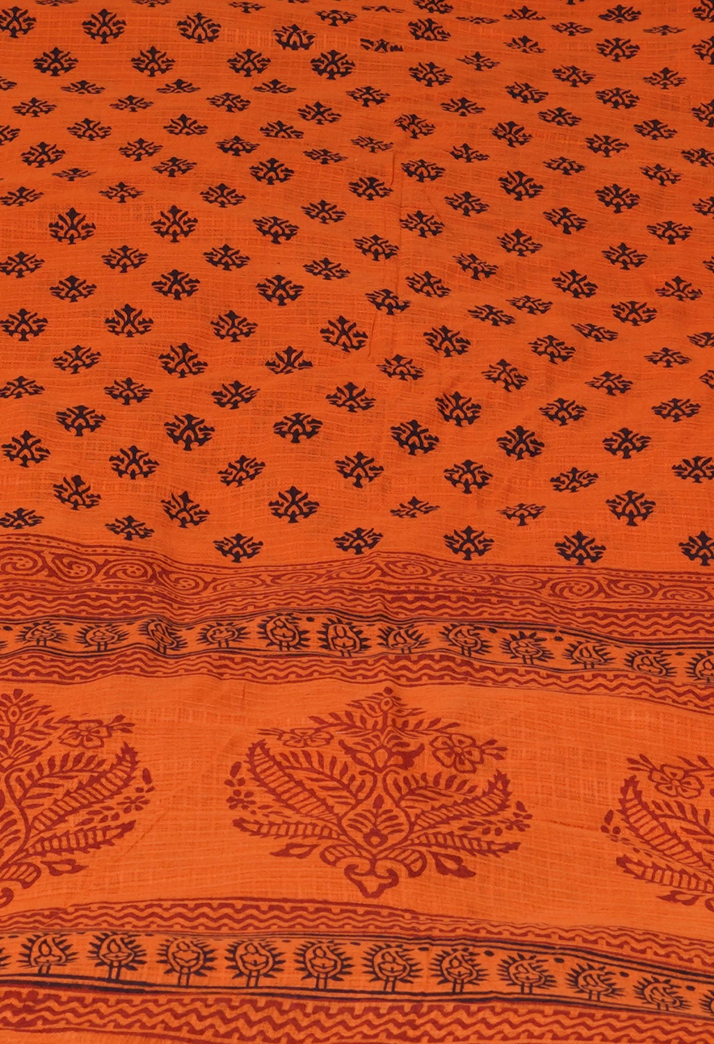 Orange Bagh Printed kota Cotton Dupatta–UDS5354