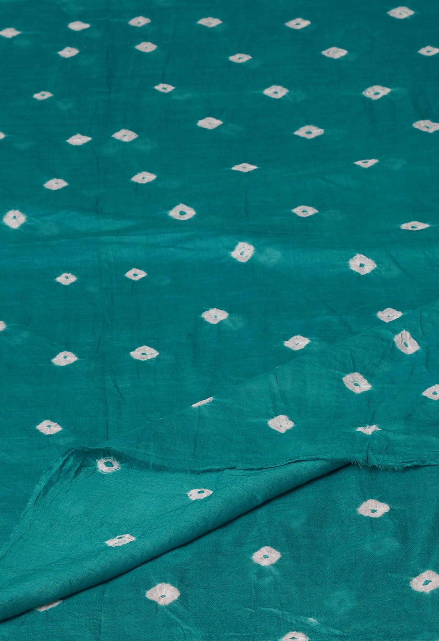 Green Pure Bandhani Printed Cotton Dupatta-UDS5653