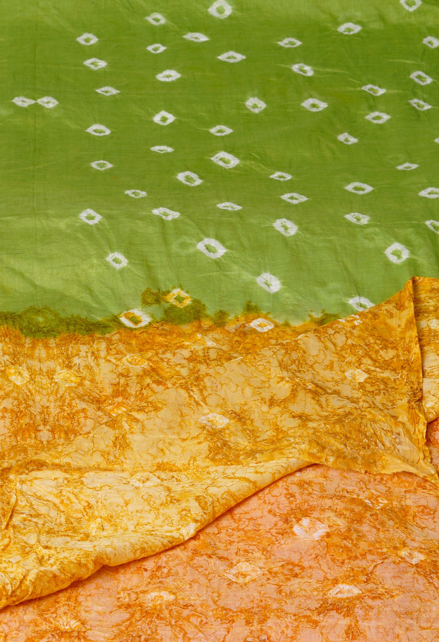 Green Pure Bandhani Printed Cotton Dupatta