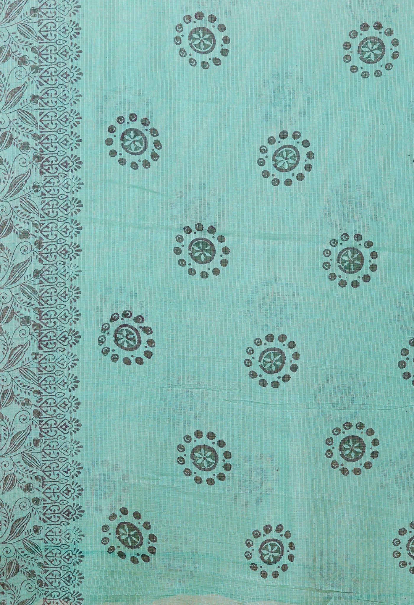 Green Pure Block Printed Kota Dupatta-UDS5873