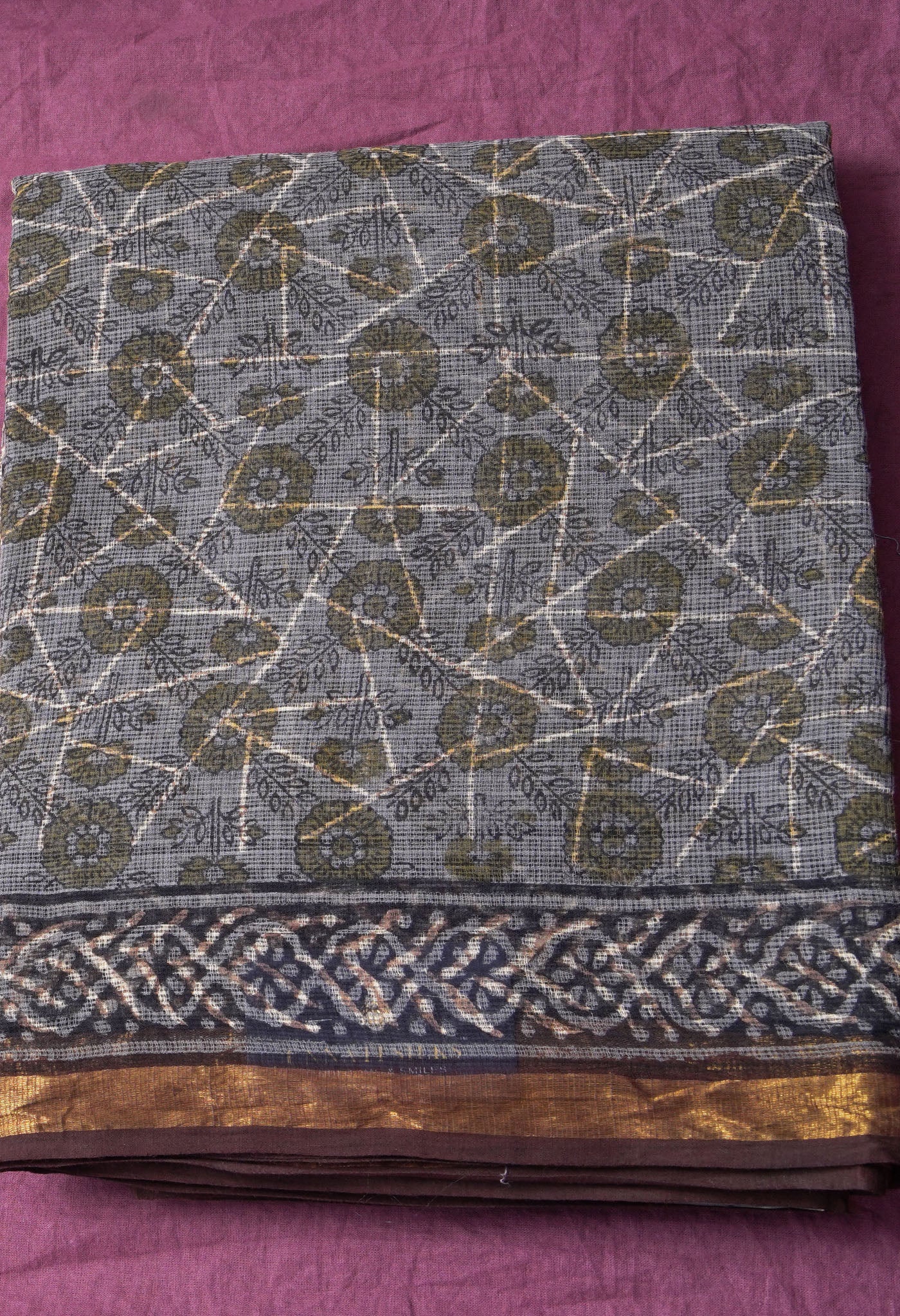 Pure Jaipur Bagru Block Printed Kota Cotton Saree-ULAC0001/71-54