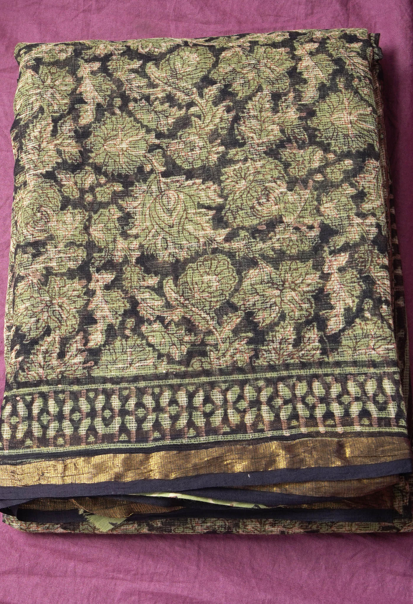 Pure Jaipur Bagru Block Printed Kota Cotton Saree-ULAC0001/71-65