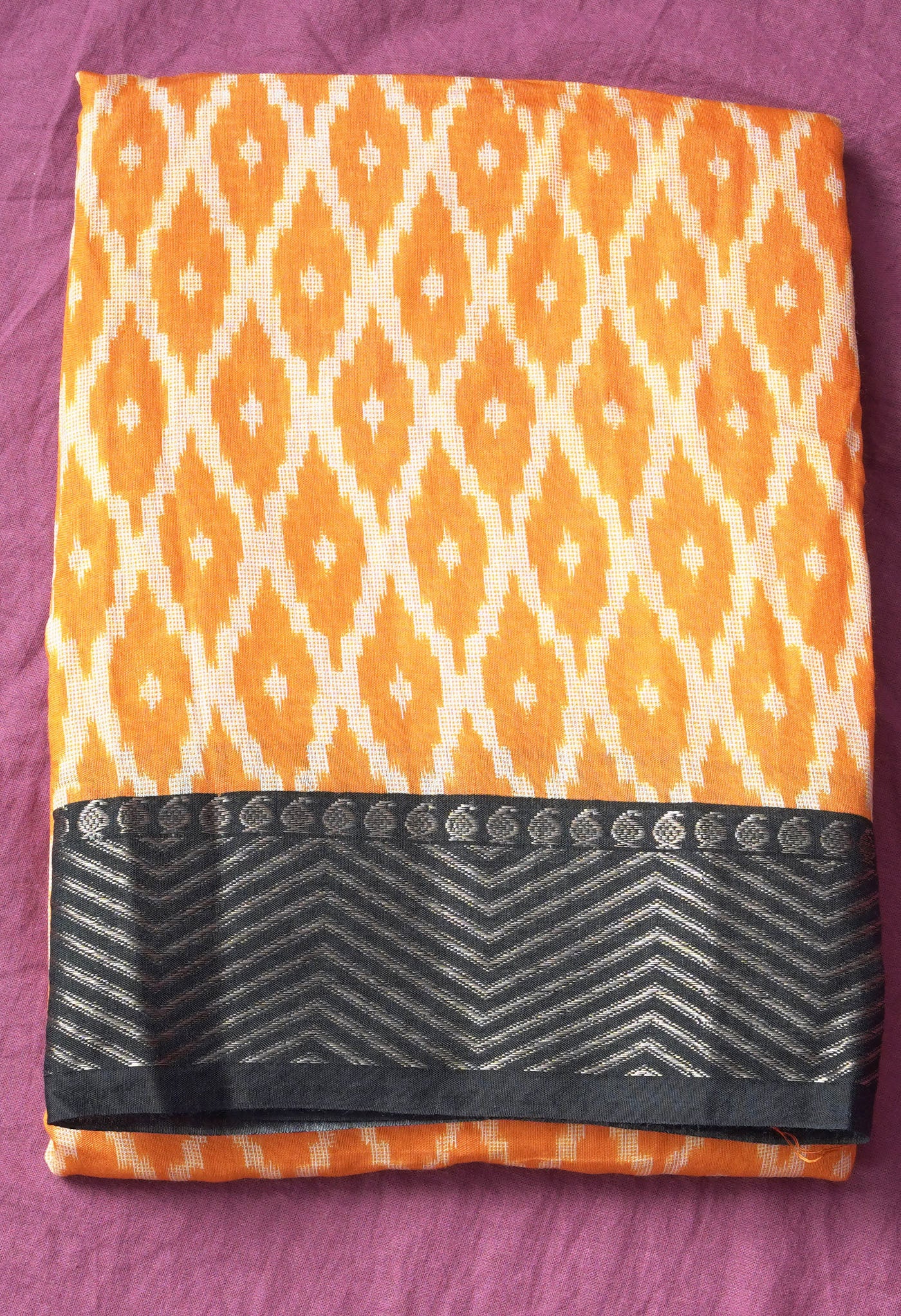 Pure Ikat Printed Chanderi Silk Saree-ULAC0002/16-13