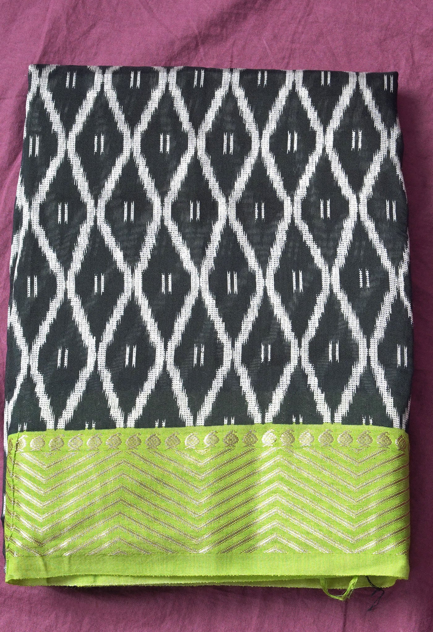 Pure Ikat Printed Chanderi Silk Saree-ULAC0002/16-15