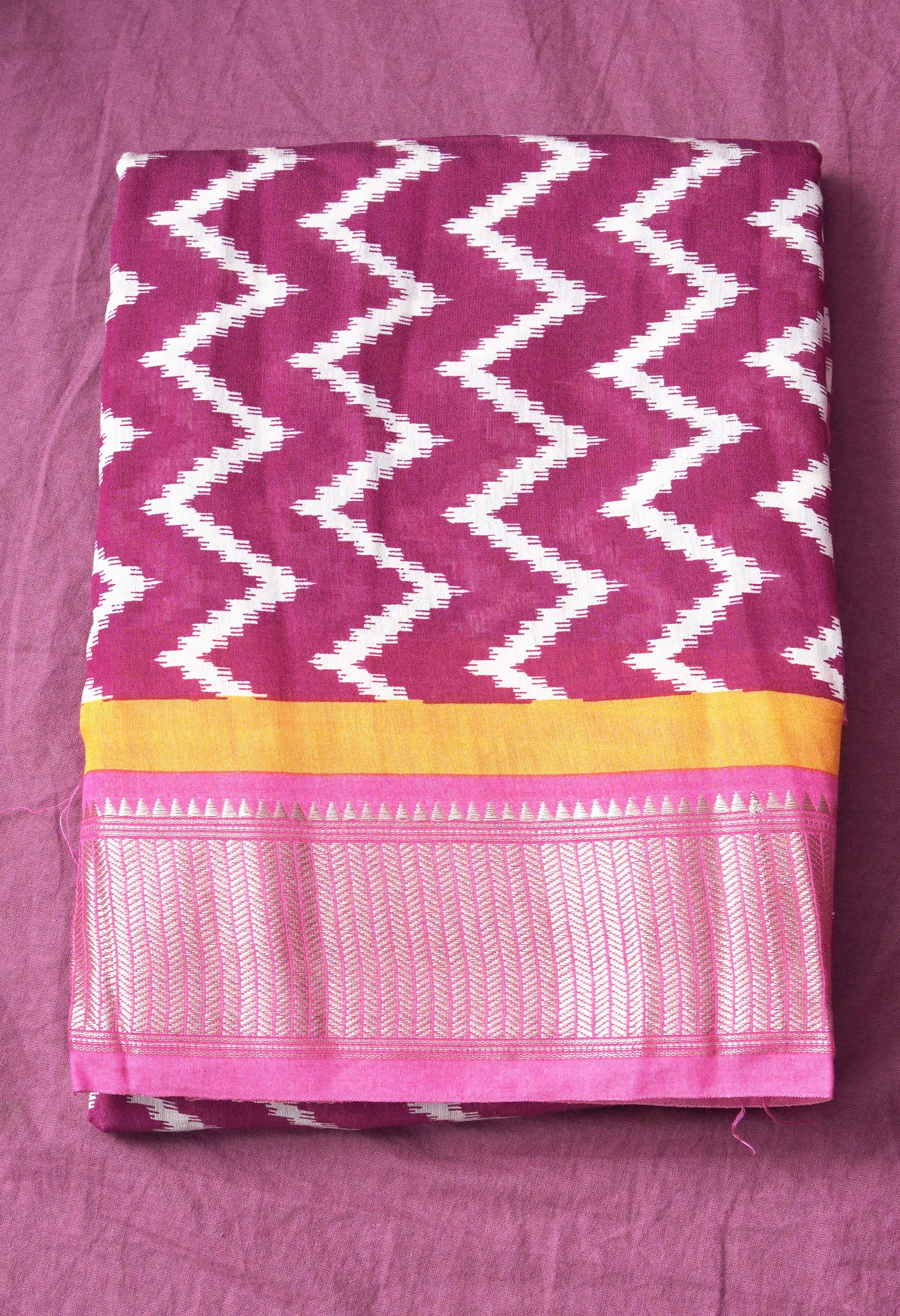 Pure Ikat Printed Chanderi Silk Saree-ULAC0002/16-2