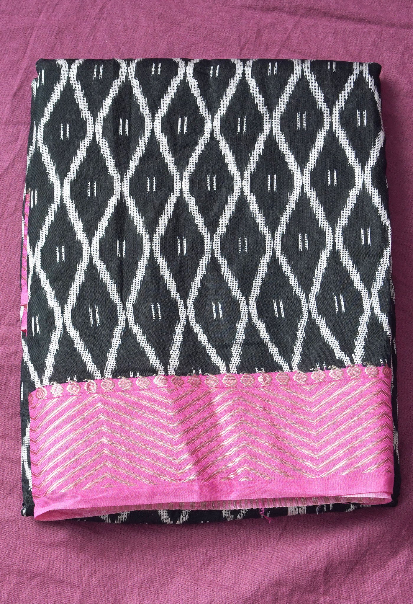 Pure Ikat Printed Chanderi Silk Saree-ULAC0002/16-3