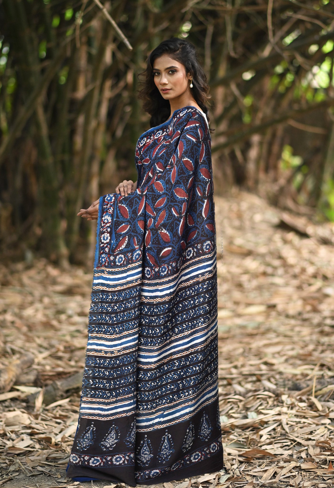 Pure Designer Printed Uppada Silk Saree-ULAC0008/36-35