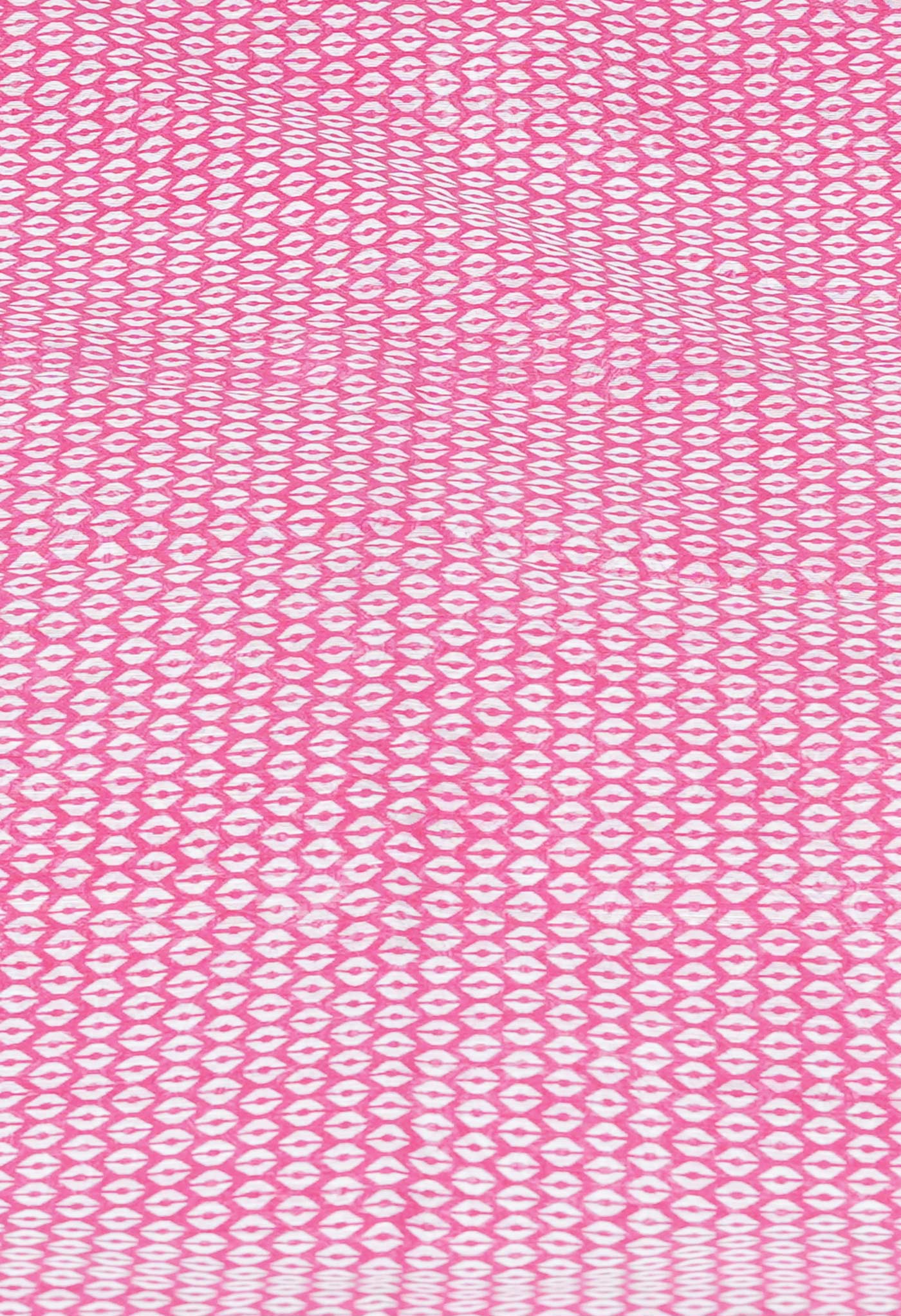 Pink Screen Printed Chanderi Sico Saree