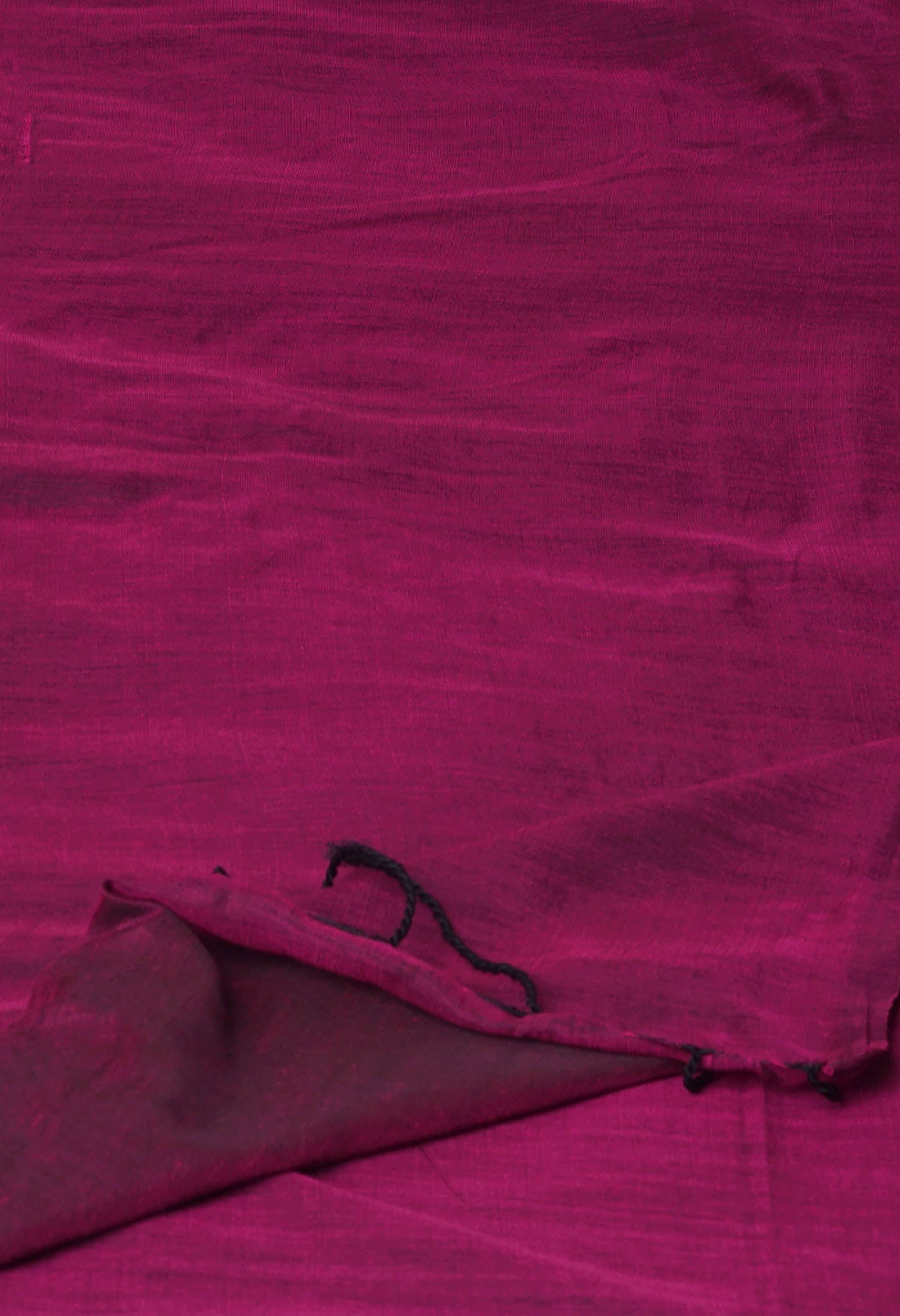 Pink Pure Plain Linen Saree With Tassels-UNM75267