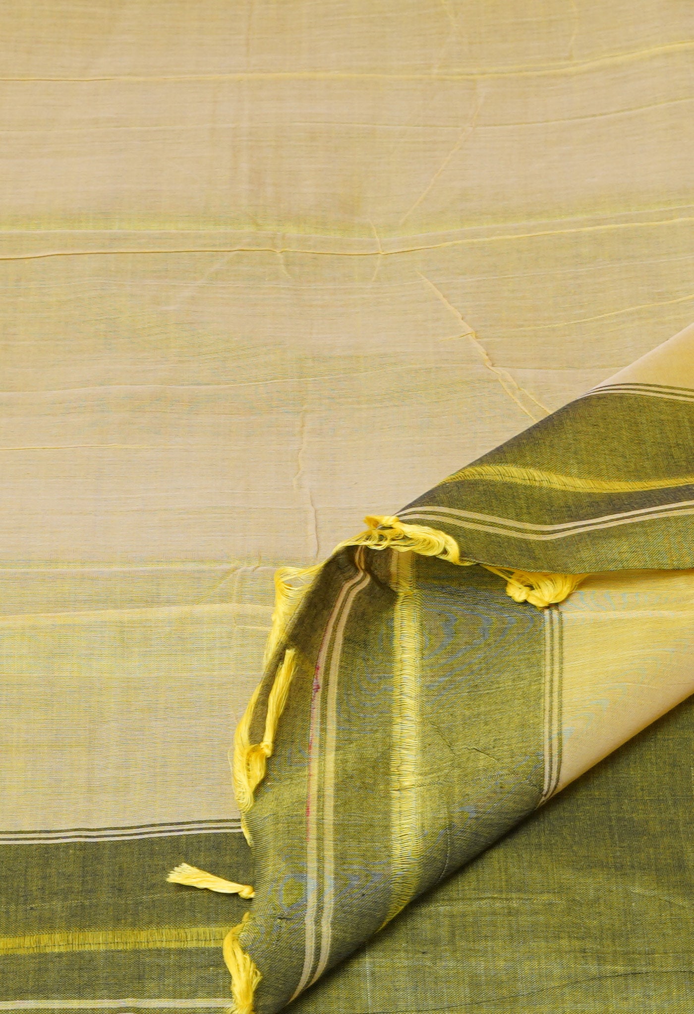 Mehndi Green Pure Handloom Narayani Cotton Saree