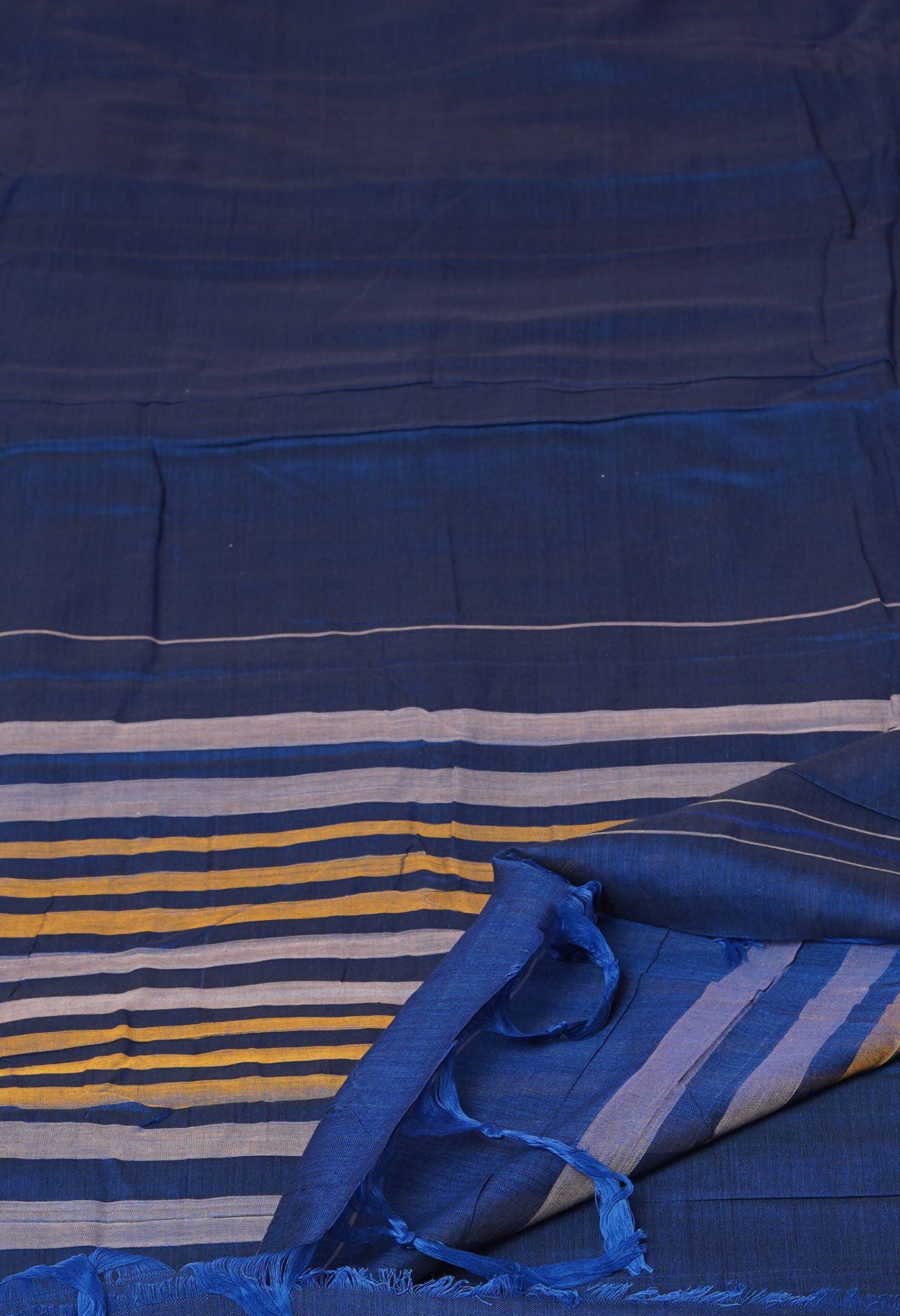 Peacock Blue Pure Handloom Narayani Cotton Saree