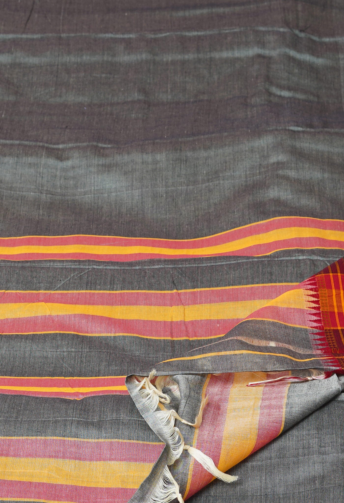 Grey Pure Handloom Narayani Cotton Saree