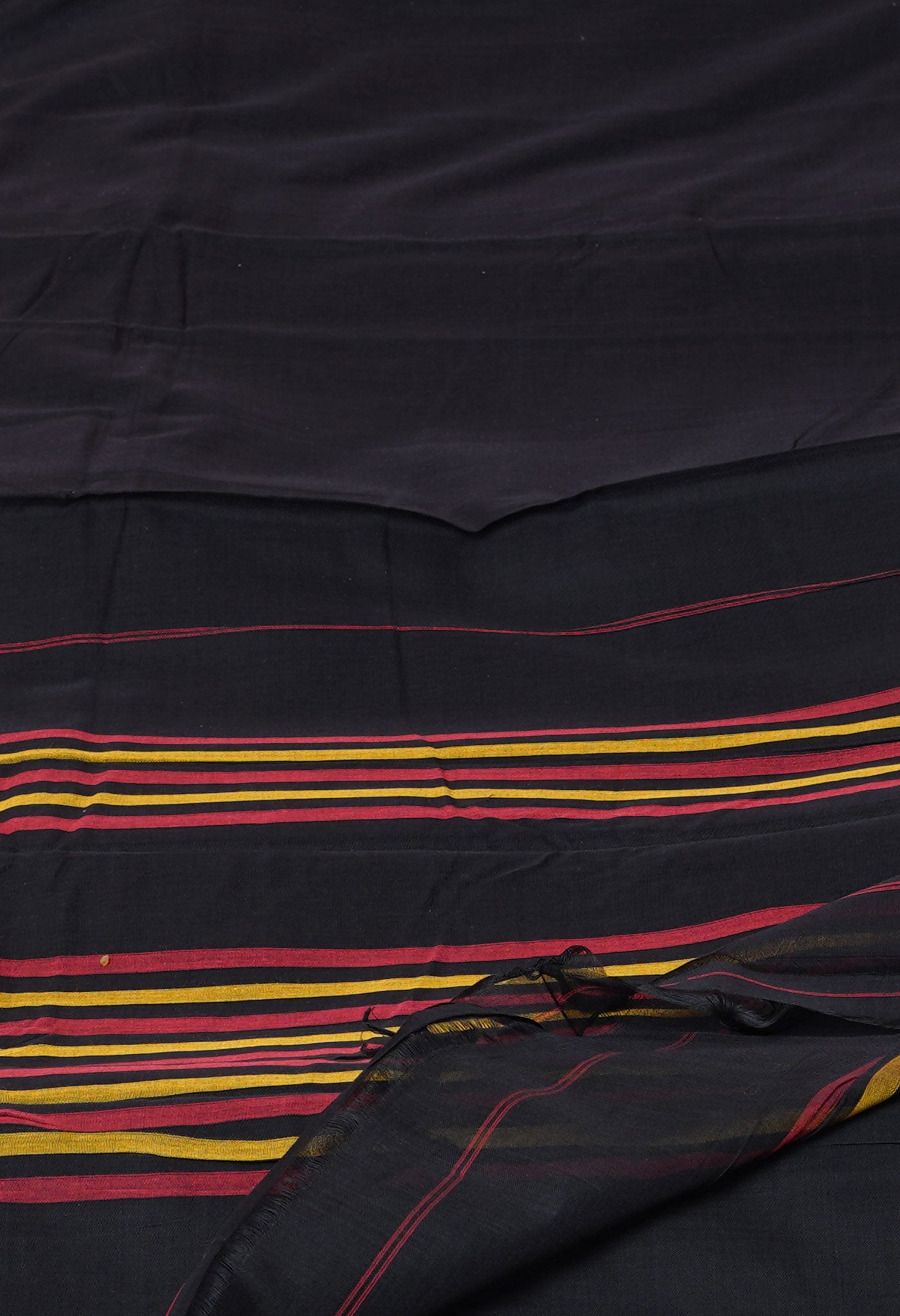 Black Pure Handloom Narayani Cotton Saree