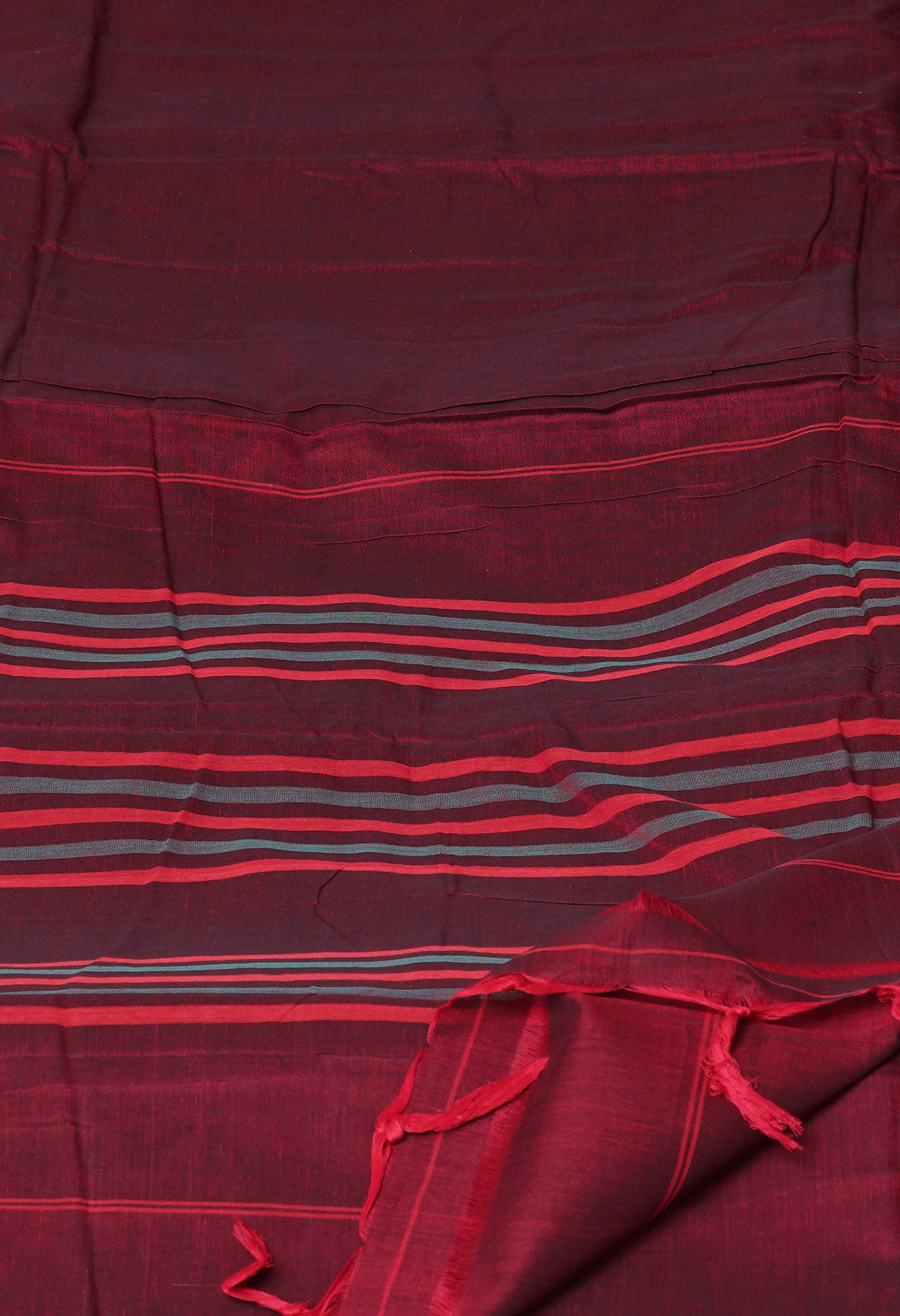 Maroon Pure Handloom Narayani Cotton Saree