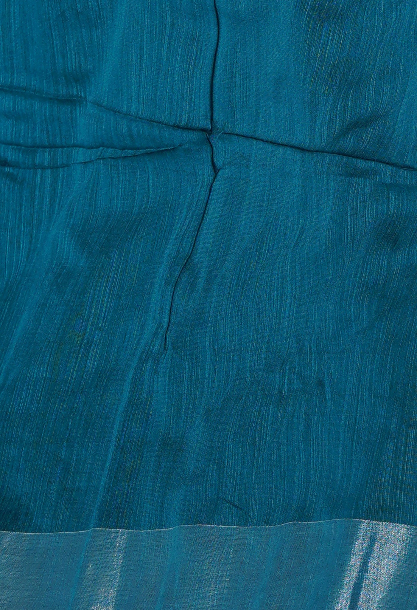 Peacock Blue Pure  Bengal  Sico Saree