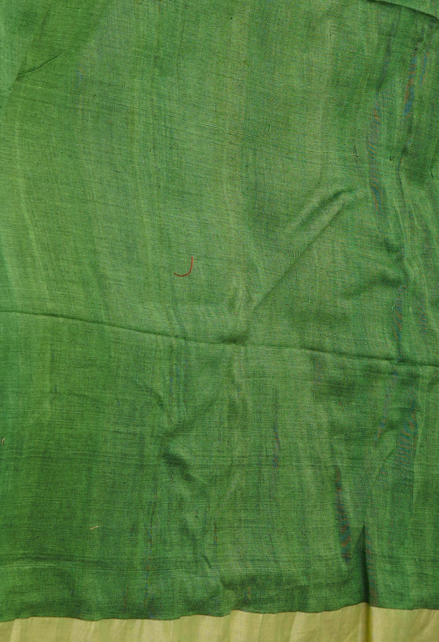 Green Pure Dhakai Bengal Linen Saree-UNM77634