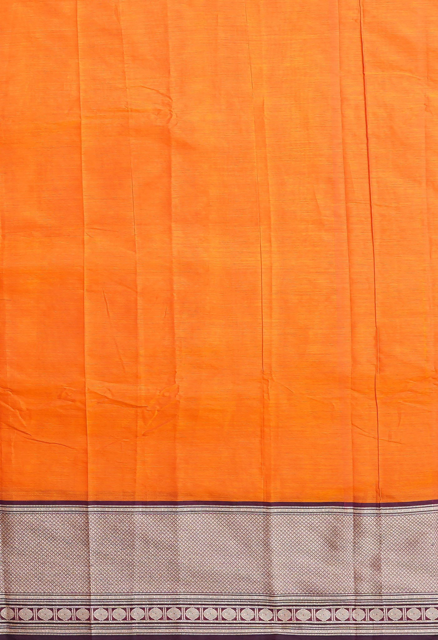 Orange Pure Handloom Narayani Cotton Saree-UNM78258