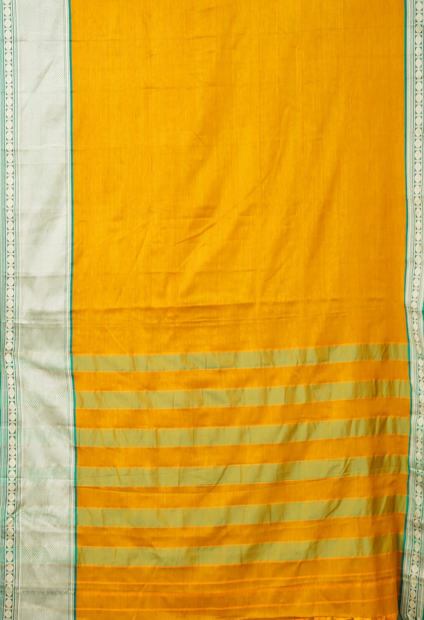 Yellow Pure Handloom Narayani Cotton Saree-UNM78260