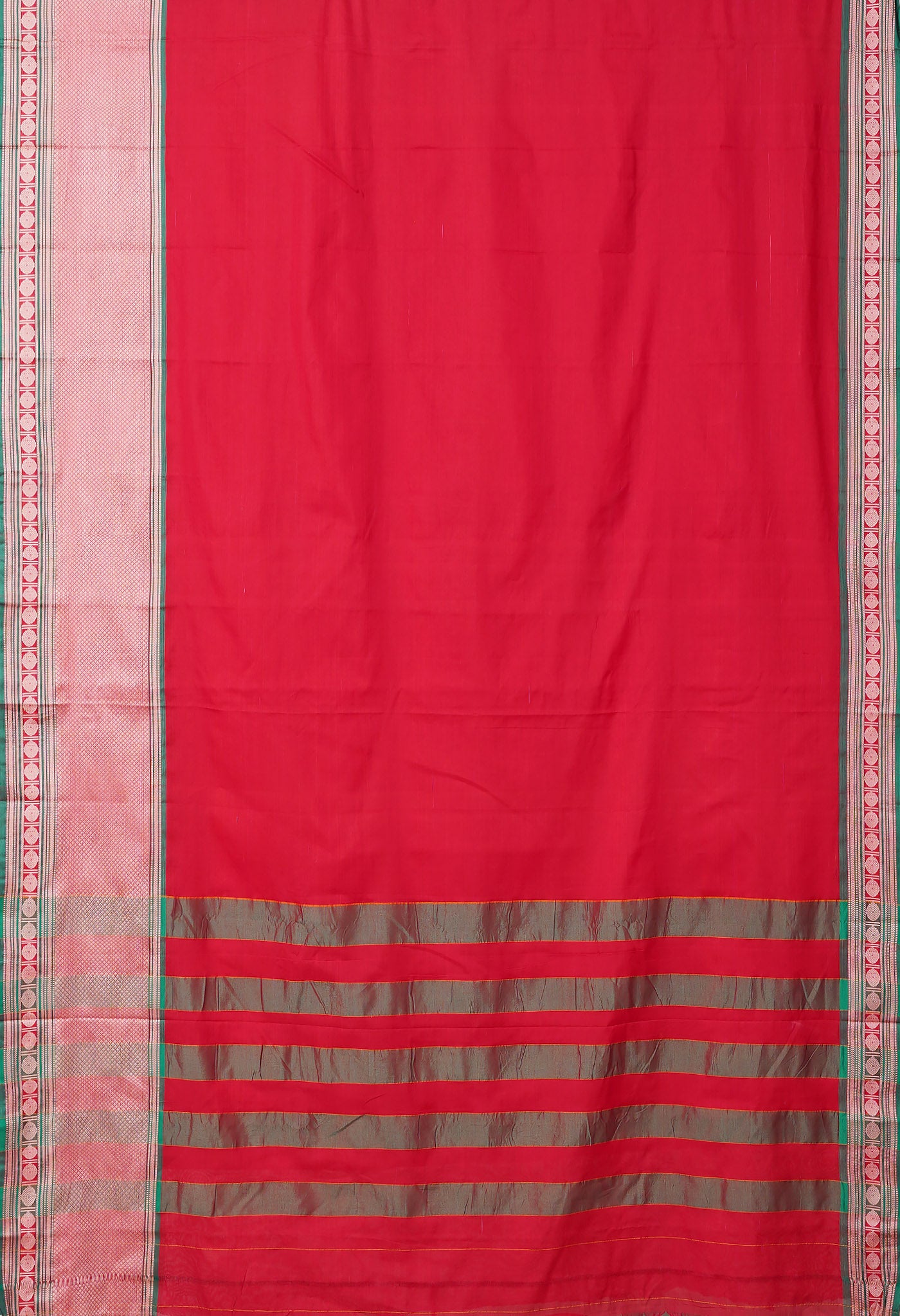 Red Pure Handloom Narayani Cotton Saree-UNM78262