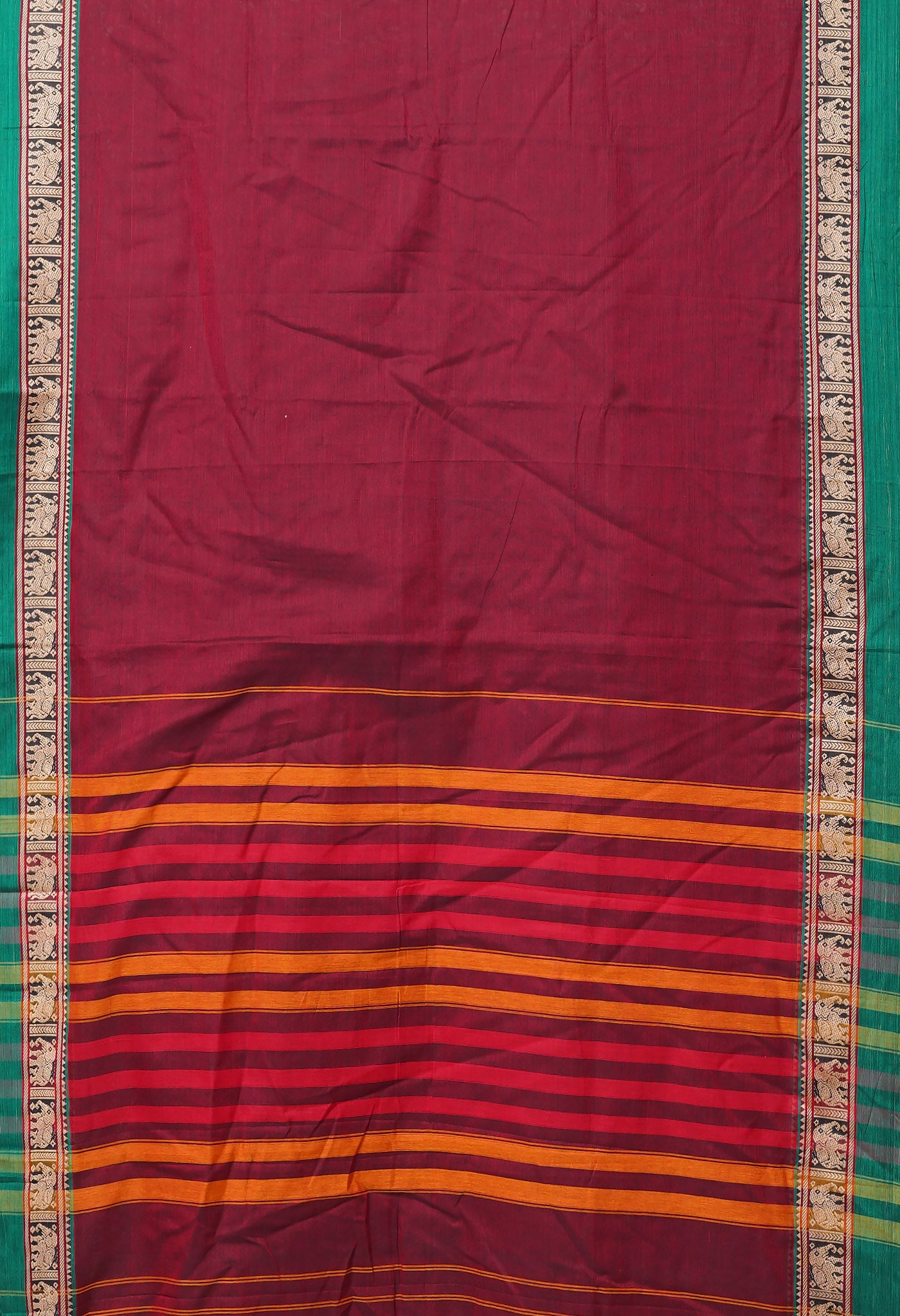 Pink Pure Handloom Narayani Cotton Saree-UNM78370