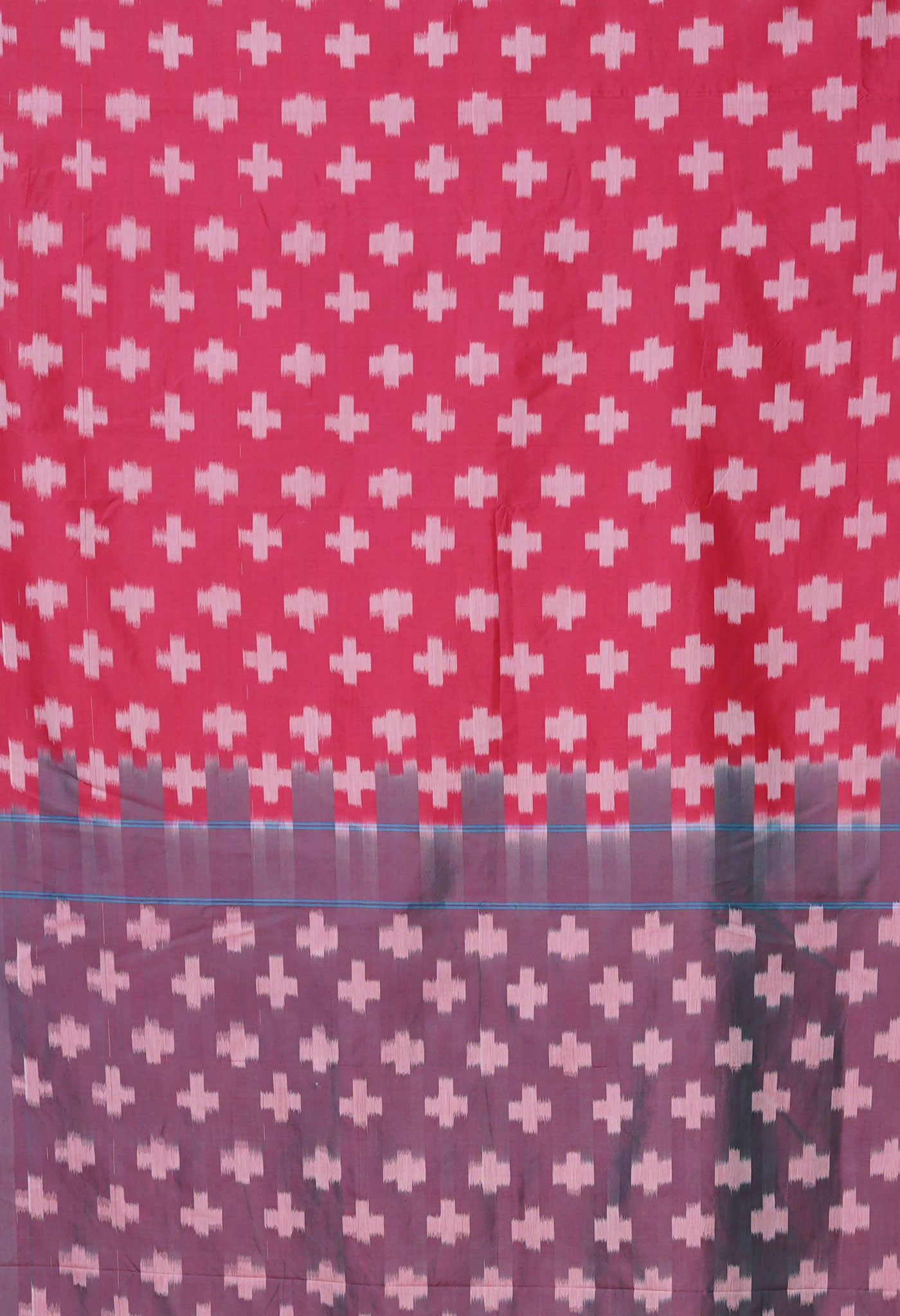 Red Pure Pochampally Mercerized Cotton Saree-UNM78826