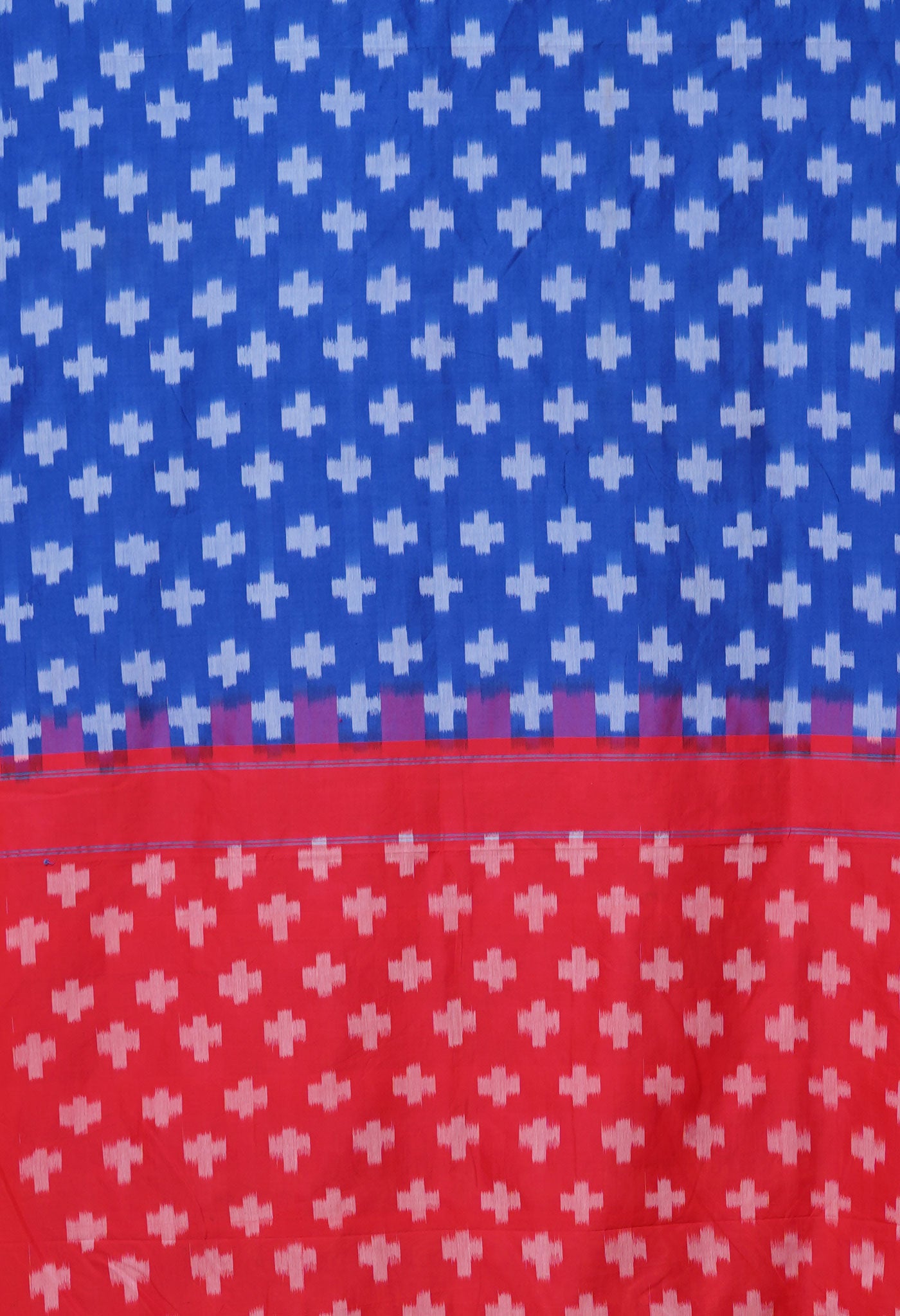 Blue Pure Pochampally Mercerized Cotton Saree-UNM78828