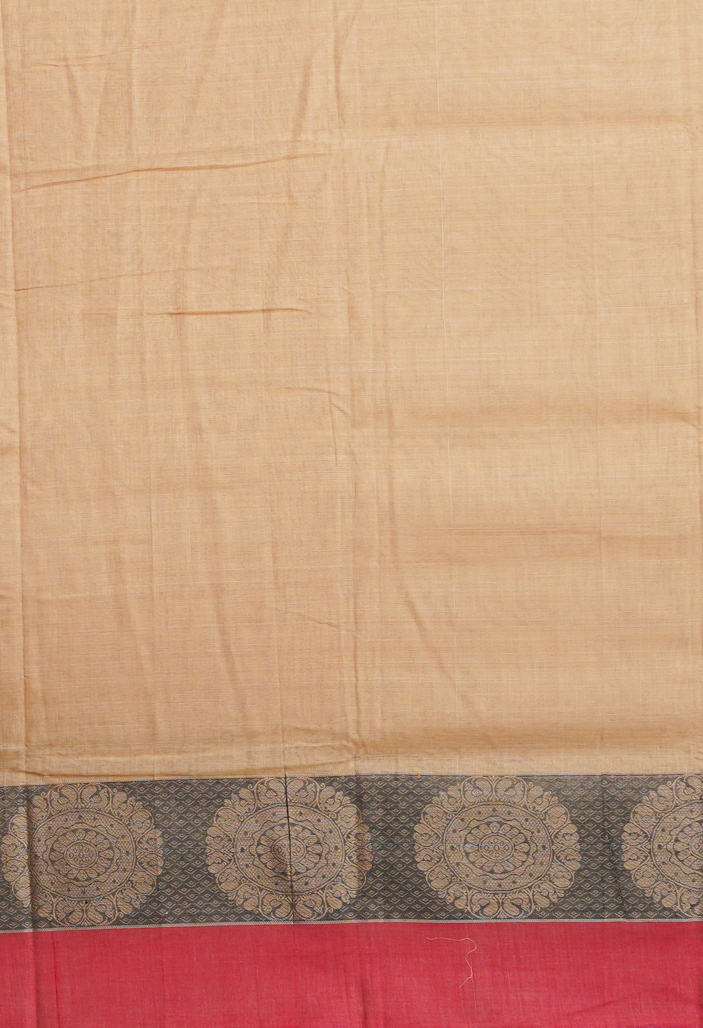 Cream Pure Handloom Narayani Cotton Saree-unm78879
