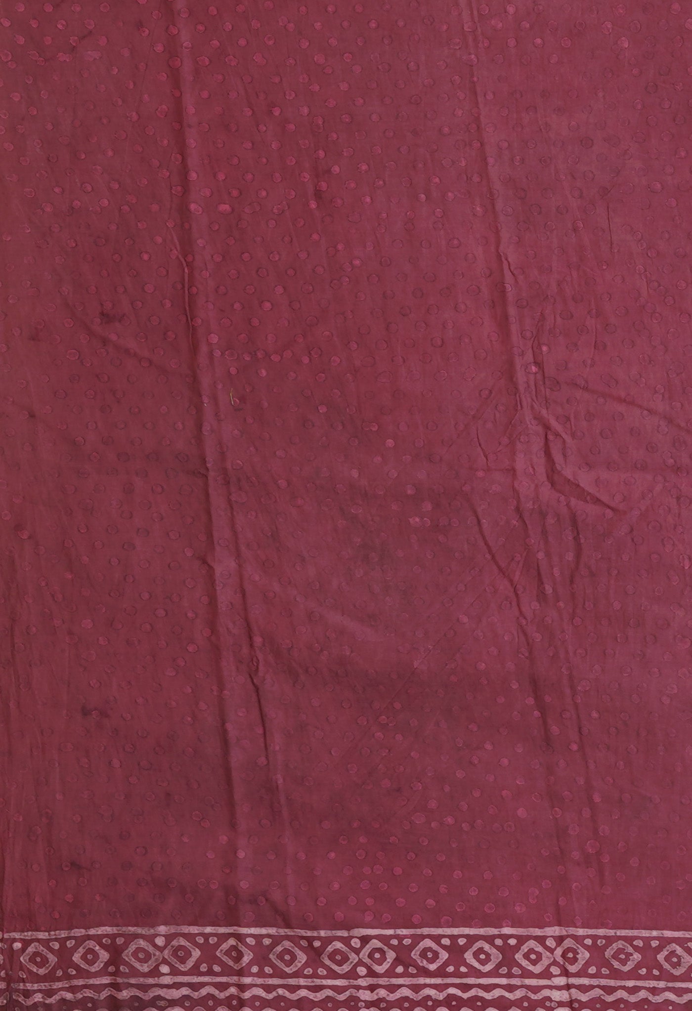 Pink Pure Dabu Printed Mulmul Cotton Saree-UNM78965
