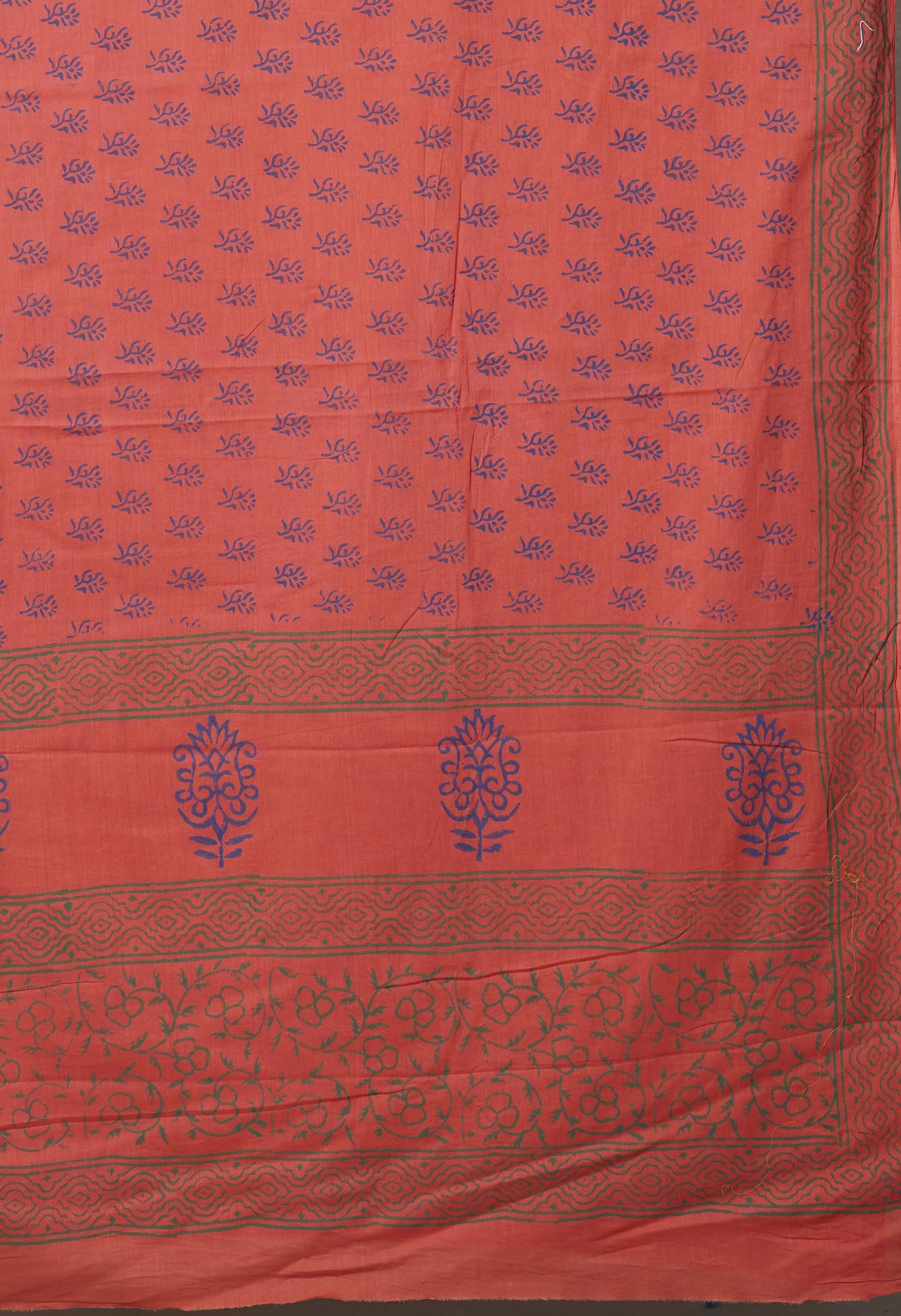 Brown Pure Block Printed Soft Cotton Saree-UNM78991