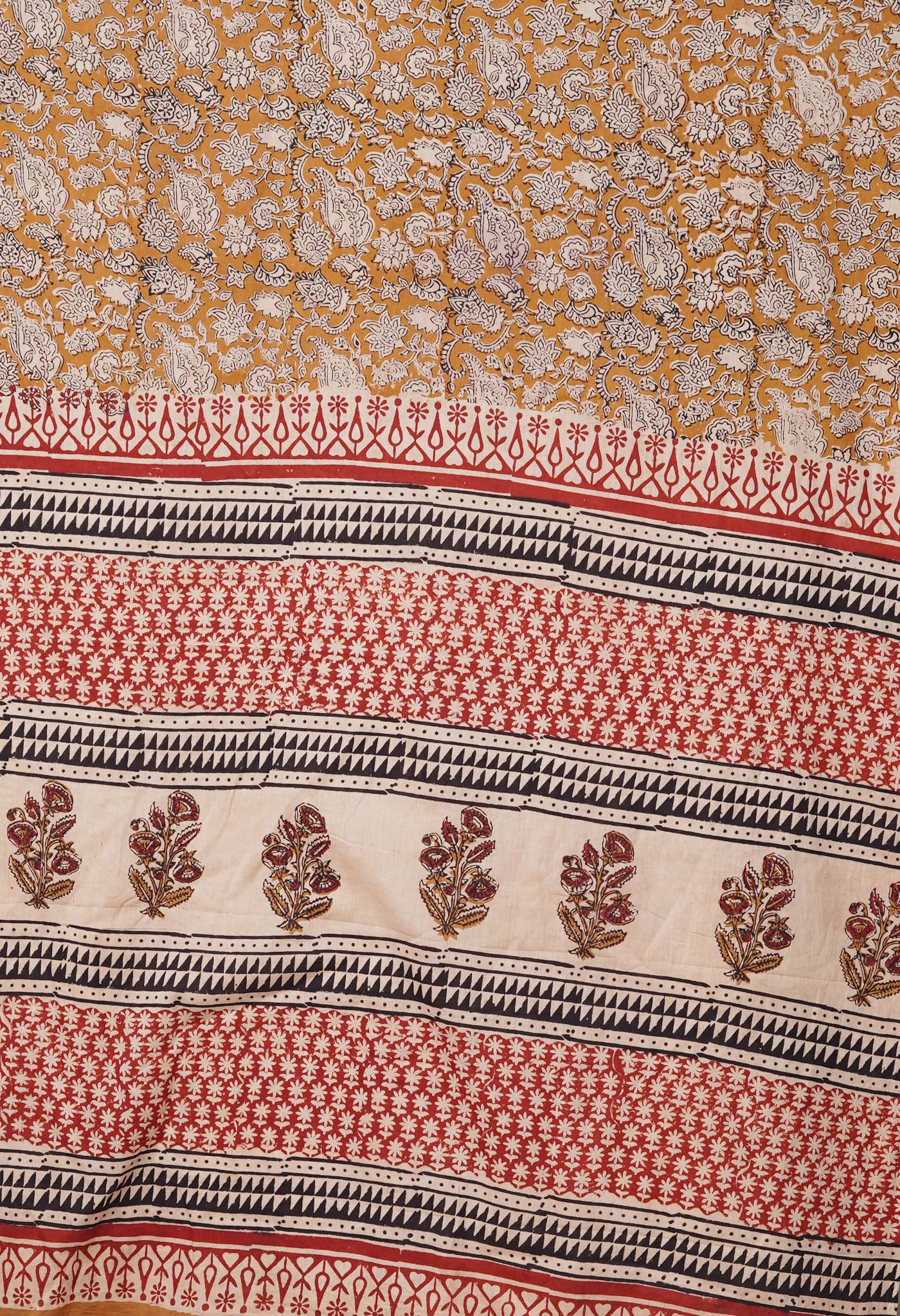 Brown Pure Bagru Printed Soft Cotton Saree-UNM79012