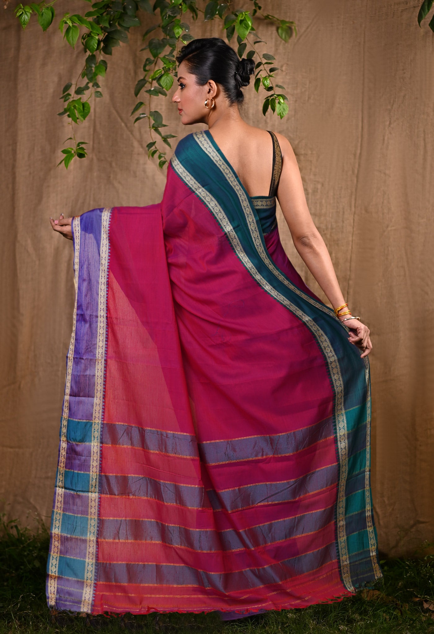 Pink Pure Handloom Narayani Cotton Saree-UNM79016