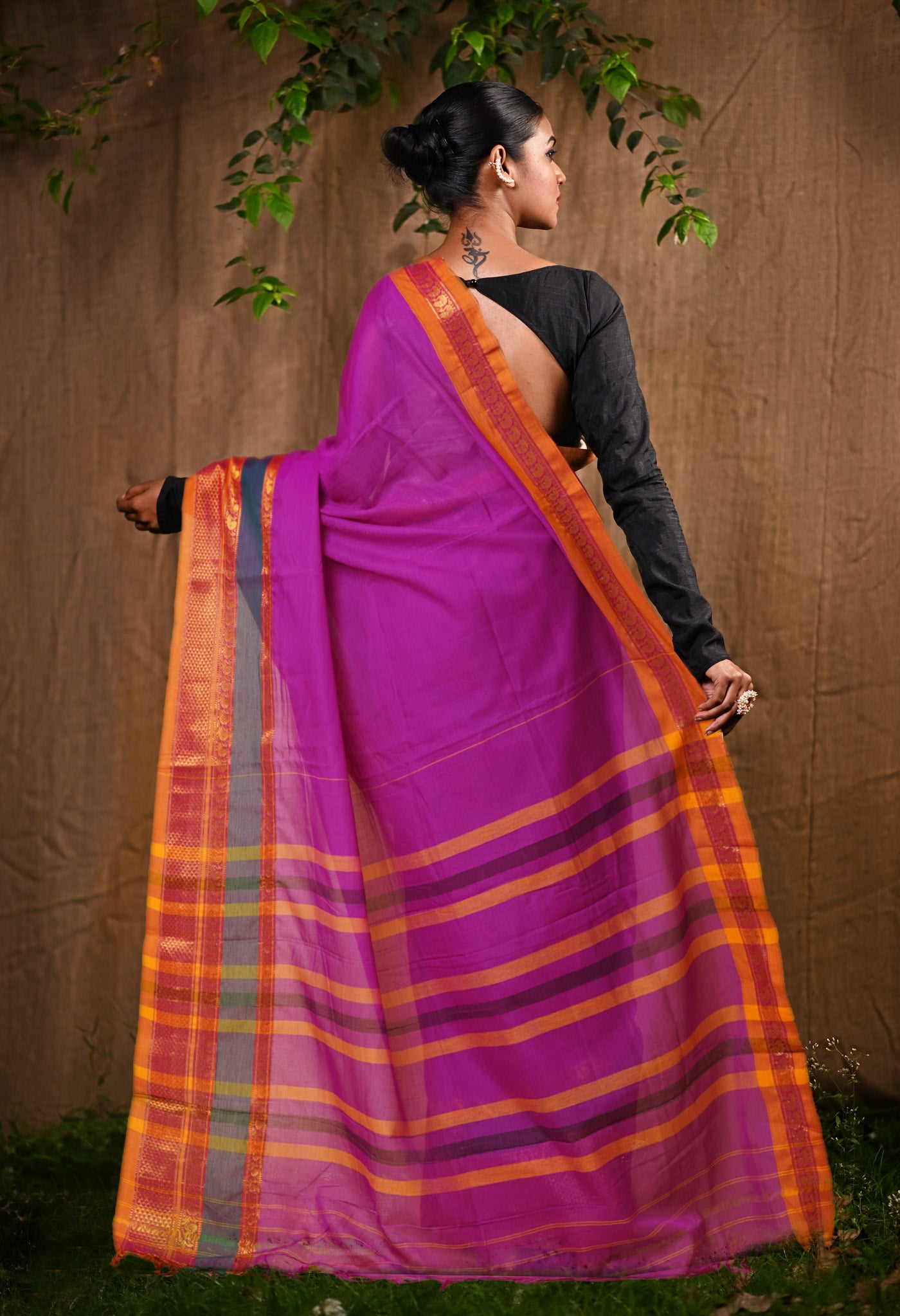 Pink Pure Handloom Narayani Cotton Saree-UNM79039