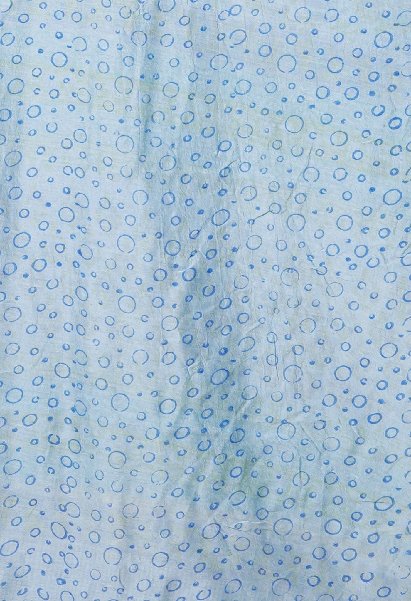 Blue Pure Hand Block Printed Chanderi Sico Saree-UNM79368