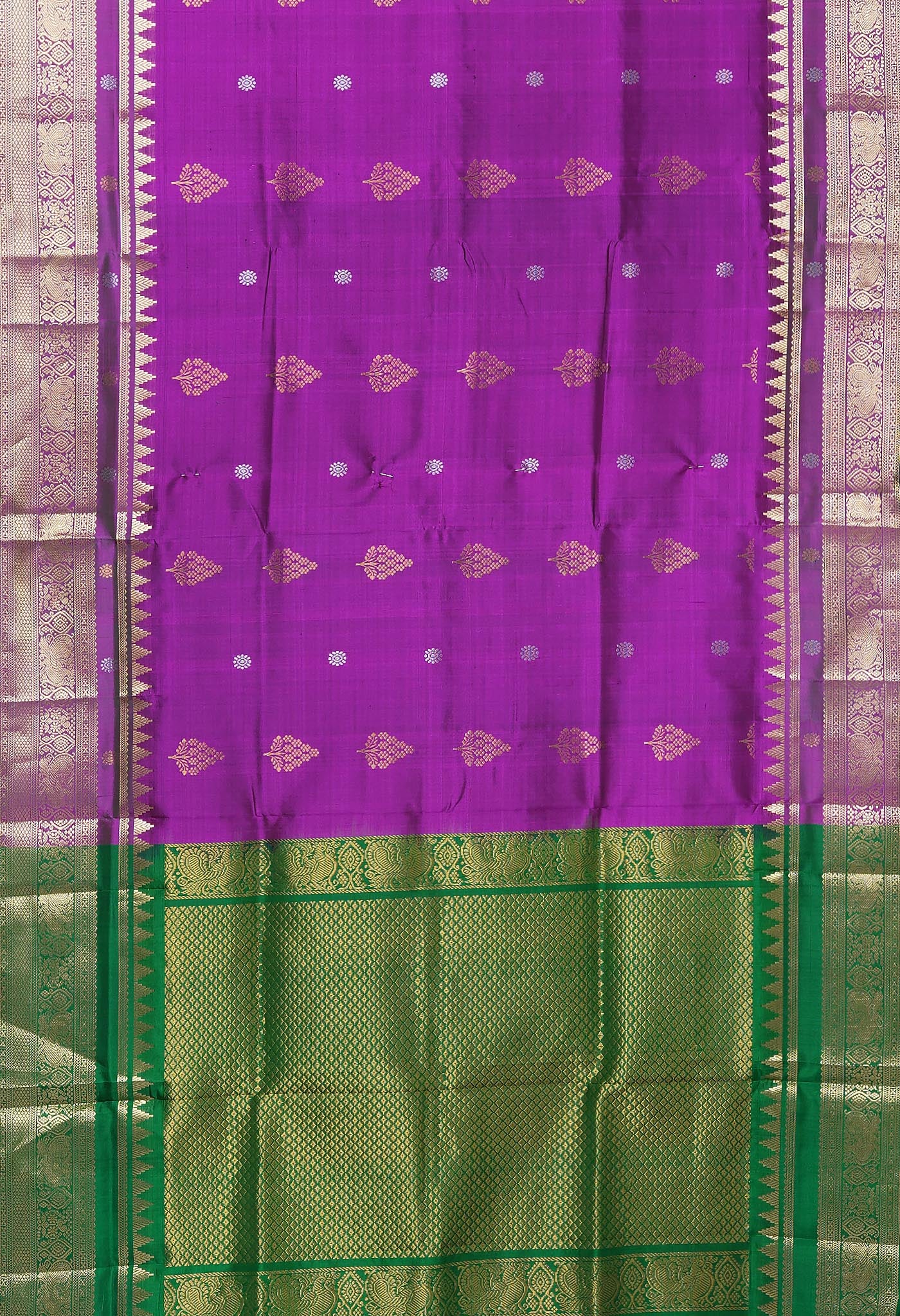Dark Pink Pure Assam Silk Saree-UNM80704