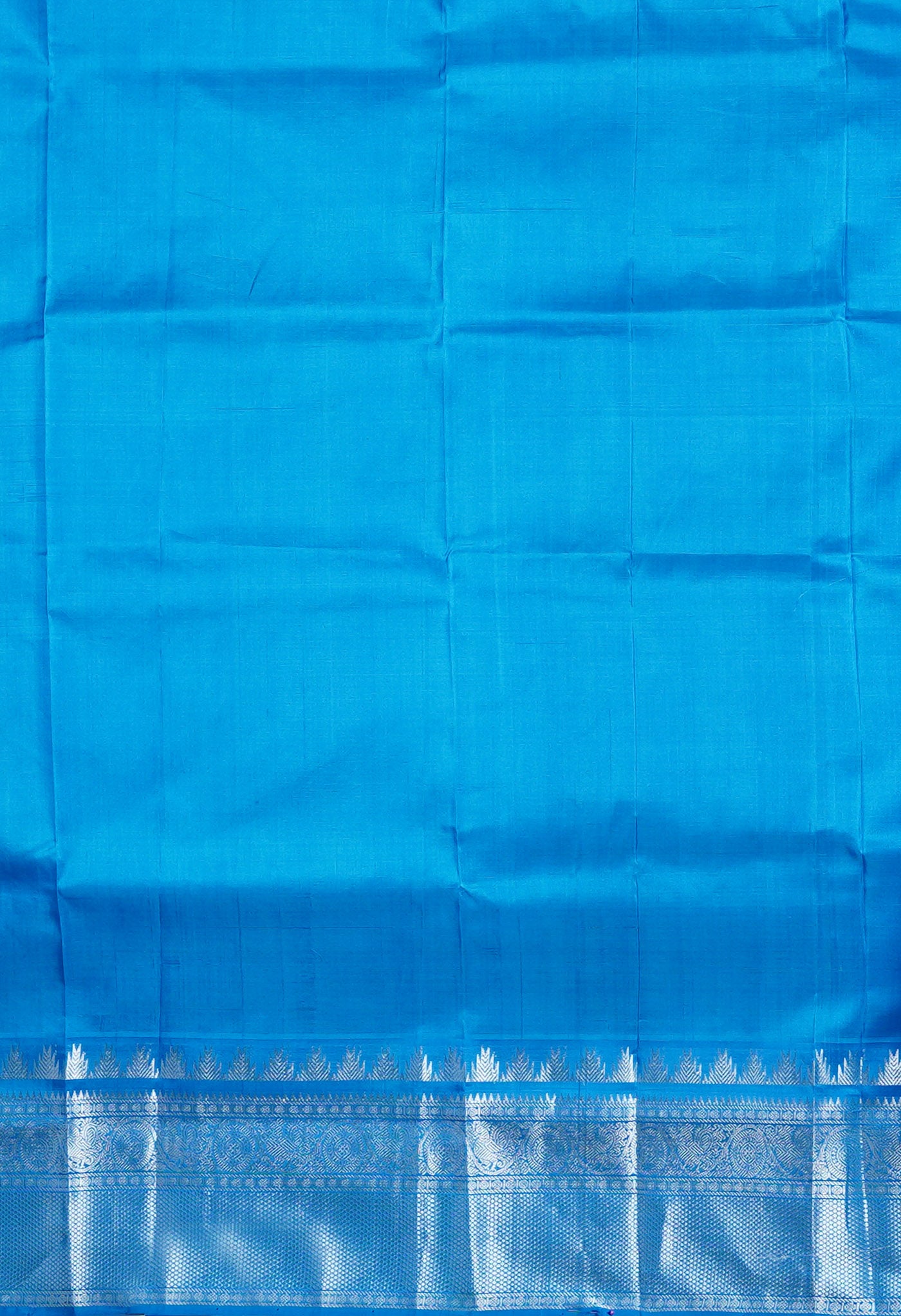Dark Blue Pure Assam Silk Saree-UNM80711