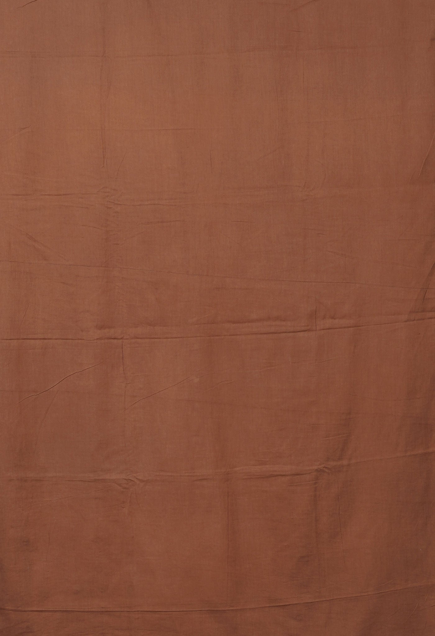 Brown Pure Applique Work Mulmul Cotton Saree-UNM80745