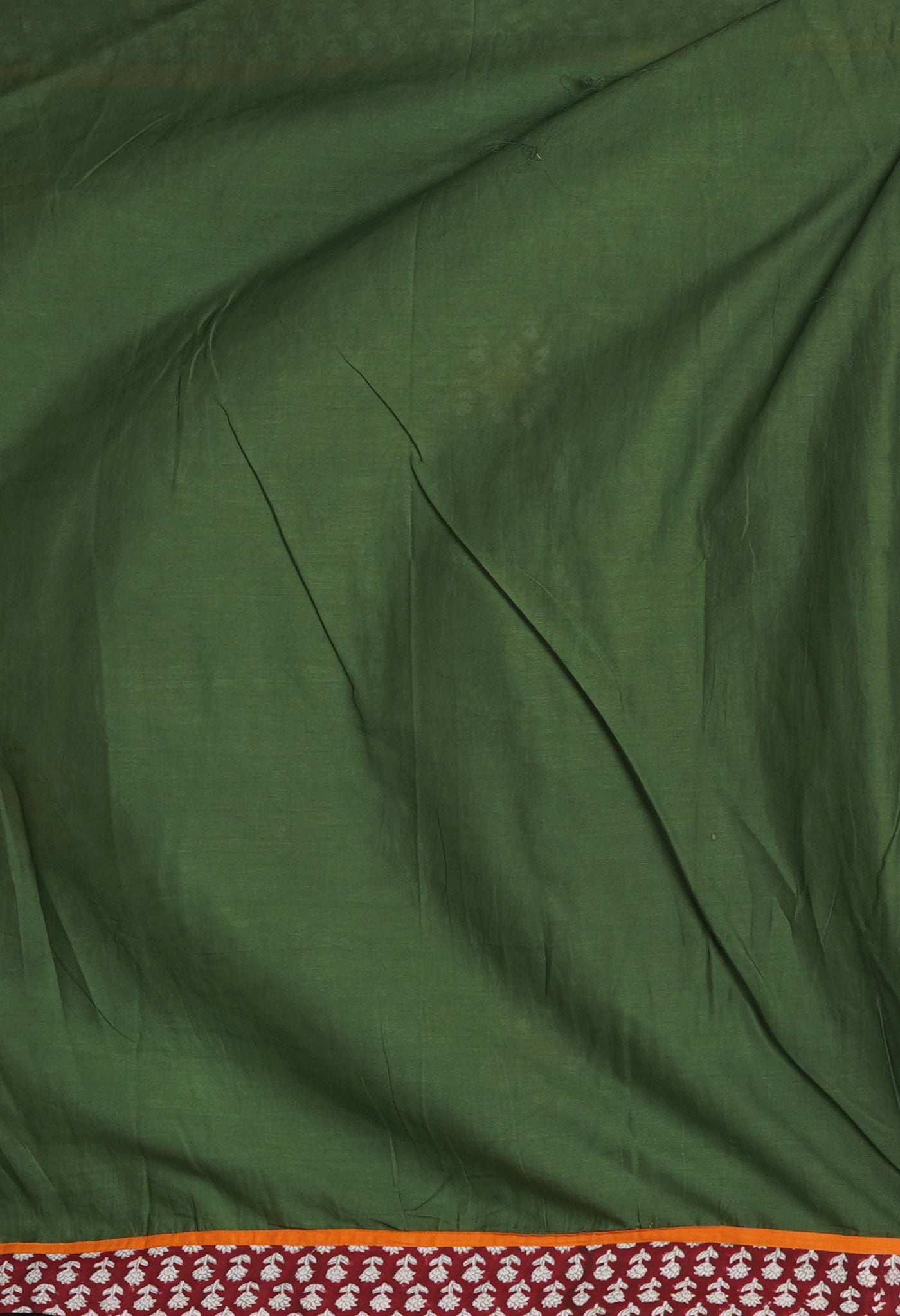 Green Pure Applique Work Mulmul Cotton Saree-UNM80764