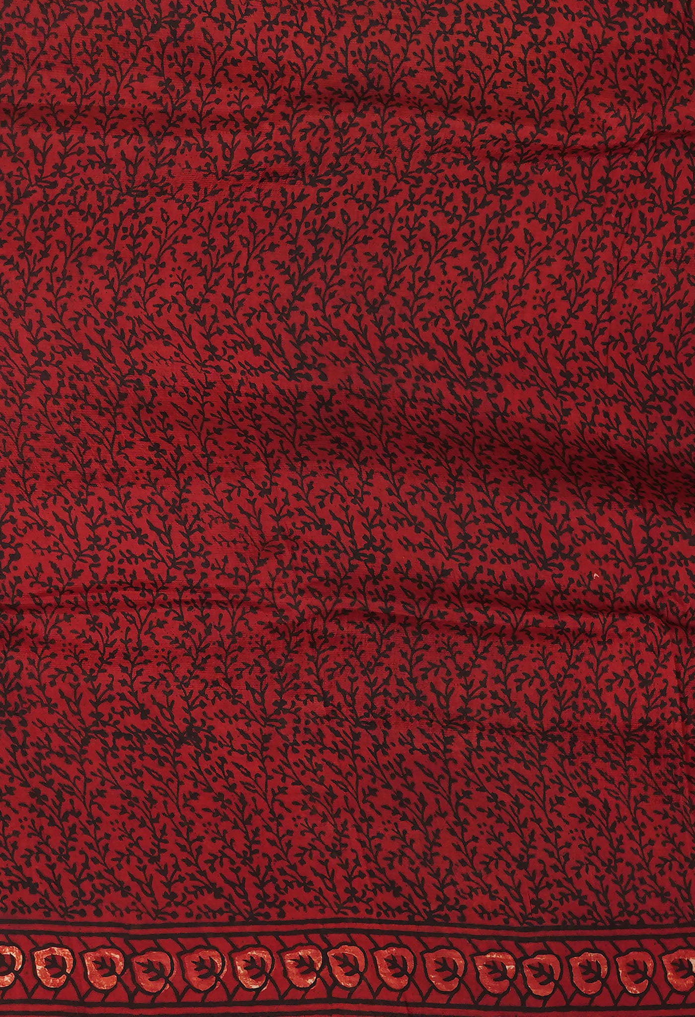 Black Pure Ajrakh Printed Soft Silk Saree-UNM81577