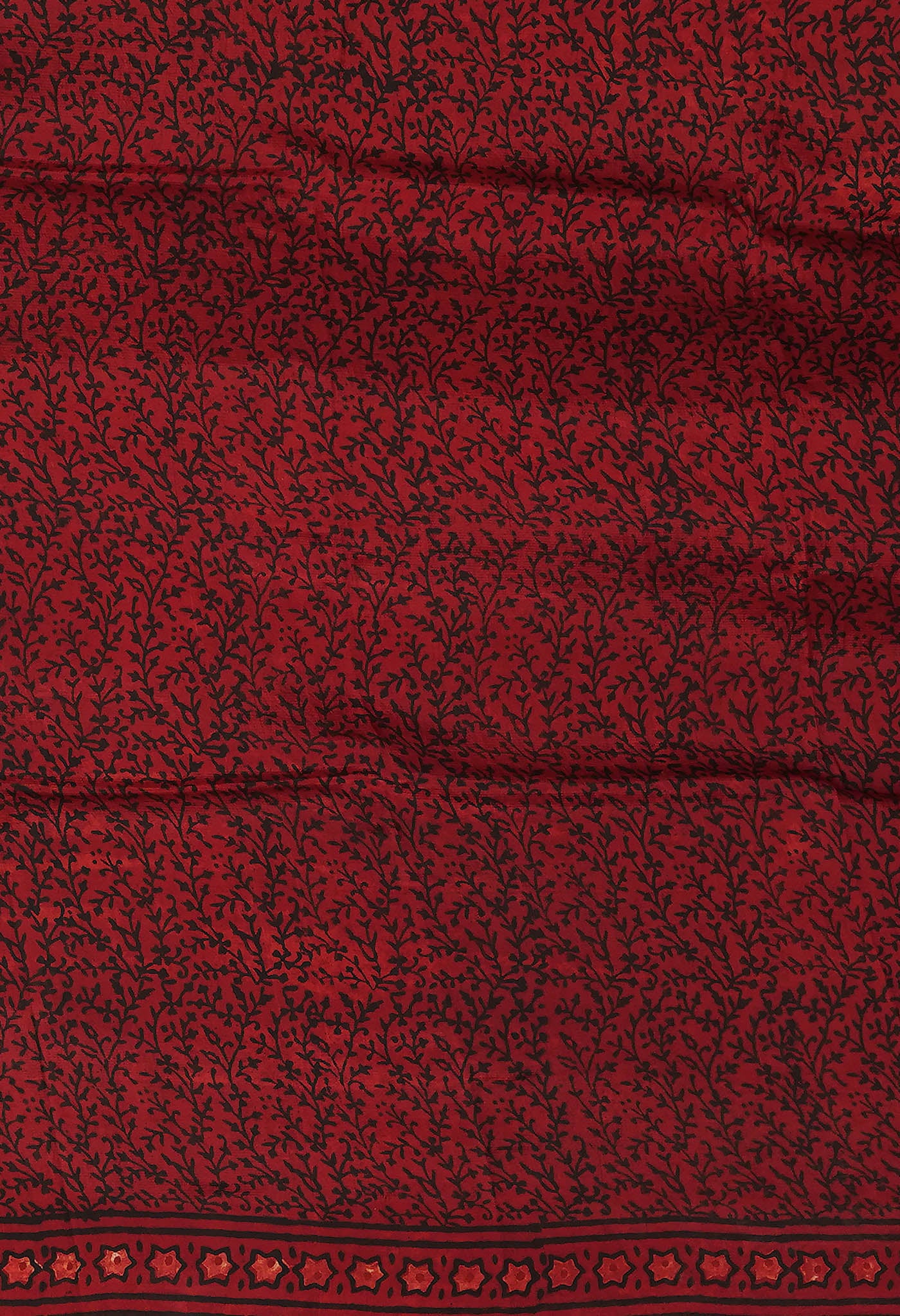 Black Pure Ajrakh Printed Soft Silk Saree-UNM81578