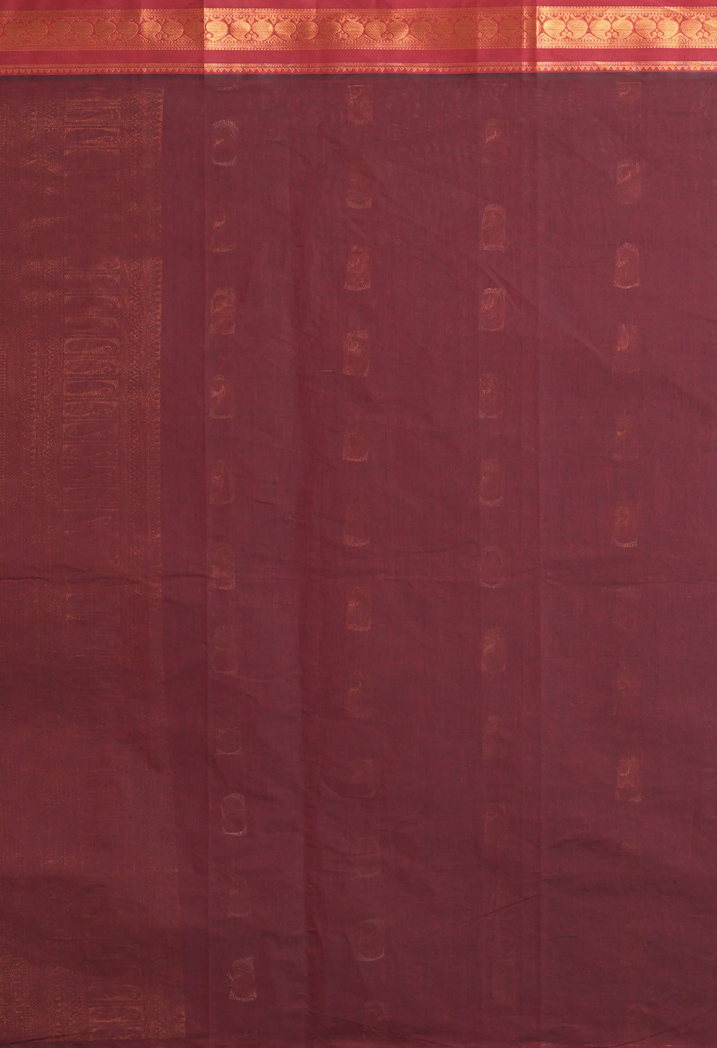 Maroon Pure Pavani Handcrafted Kanchi Cotton Saree-UNM82142